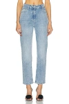 MOSCHINO JEANS HIGH RISE STRAIGHT LEG PANT