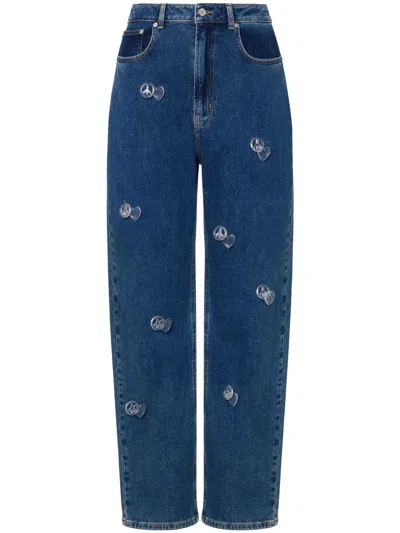MOSCHINO JEANS HIGH-RISE TAPERED JEANS