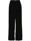 Moschino High-waisted Palazzo Trousers In Black