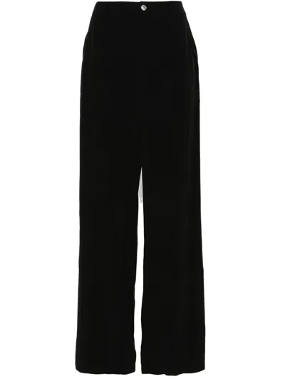 Moschino Jeans High-waisted Palazzo Trousers In Black