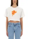 Moschino Playful Ice-cream Print Cropped T-shirt