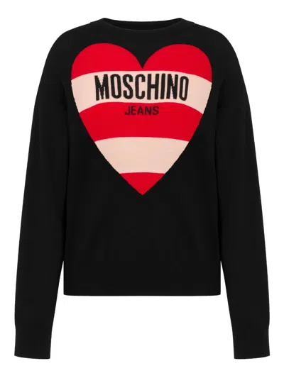 MOSCHINO INTARSIA-LOGO SWEATER