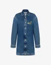 Moschino It's All So Simple Dress In Blue Denim