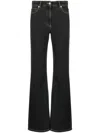 Moschino Jeans Logo-patch High-waisted Straight-leg Jeans In 1555 Fantasia Nero