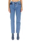 Moschino Jeans Two-tone Straight-leg Jeans In Blue