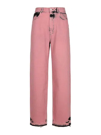 MOSCHINO JEANS PINK COTTON JEANS