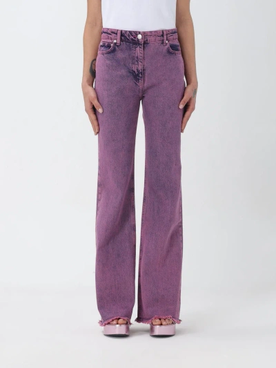 Moschino Jeans Jeans  Woman Color Fuchsia In Púrpura