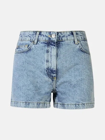 Moschino Light Blue Cotton Jeans Shorts