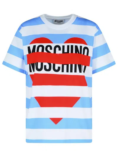 Moschino Jeans Light Blue Cotton T-shirt