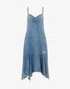 Moschino Jeans Sleeveless Denim Dress In Blue Denim