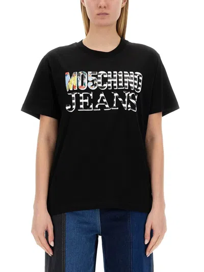 Moschino Jeans Logo In Black