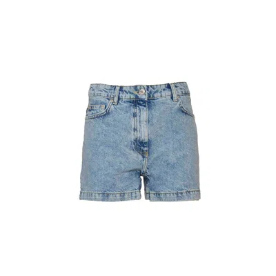 Moschino Denim Patch Pocket Shorts In Blue