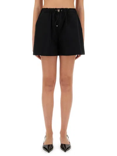 Moschino Jeans Cotton Shorts In Black