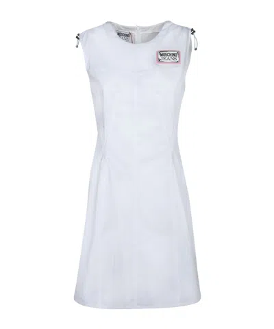 MOSCHINO MOSCHINO JEANS LOGO PATCH SLEEVELESS DRESS