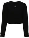 Moschino Heart-plaque Sweatshirt In Black