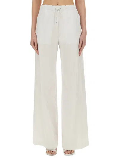Moschino Jeans Wide Leg Pants In White