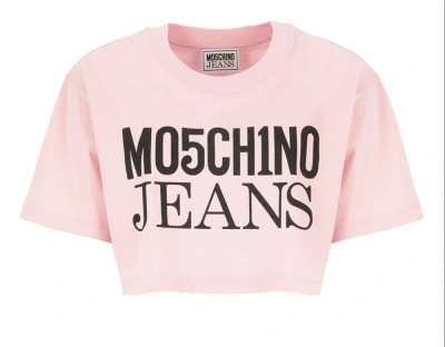 Moschino Jeans Logo In Pink