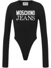 Moschino Jeans Logo-print Bodysuit In Black