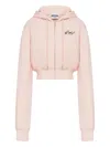 Moschino Embroidered Cotton Crop Sweatshirt