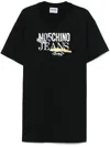 Moschino Jeans Logo-print Mini Dress In Black