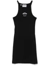 Moschino Logo-print Mini Dress In Black