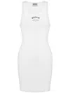 Moschino Jeans Logo-print Mini Dress In White