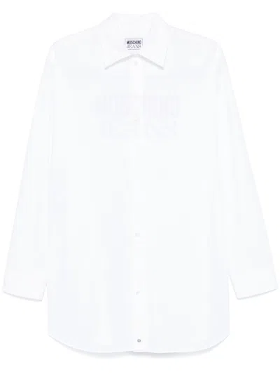 Moschino Jeans Logo-print Shirt In White