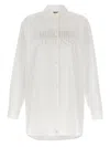 Moschino Heart Patch Collared Shirt In White