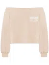 Moschino Logo-print Sweatshirt In Neutrals
