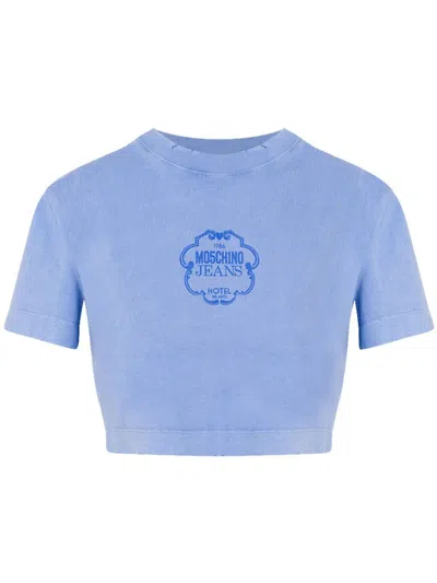 Moschino Jeans Logo-print T-shirt In Blue