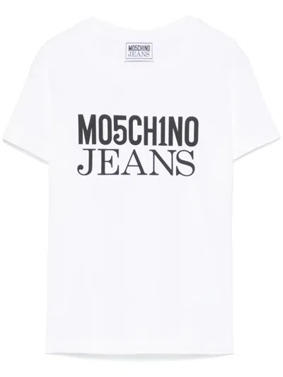 Moschino Jeans Logo Printed Crewneck T-shirt In Multi