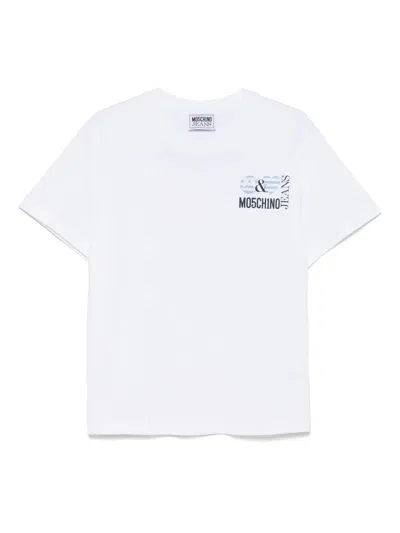 Moschino Jeans Logo-print T-shirt In White