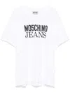 Moschino Jeans Jacquard-logo Knitted Mini Dress In White