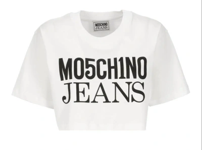 Moschino Jeans Logo In White