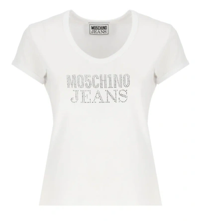 Moschino Jeans Logo In White