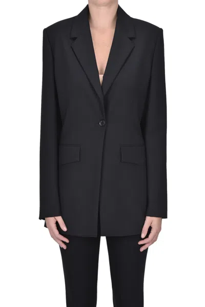 Moschino Jeans Long Blazer In Black