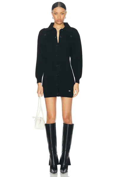 Moschino Long Sleeve Dress In Black