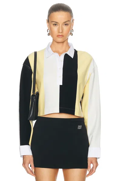 Moschino Long Sleeve Top In Multi Ivory