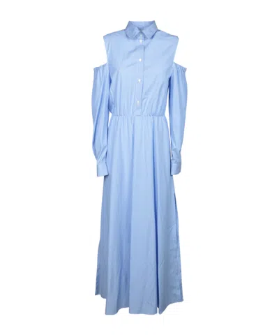 MOSCHINO MOSCHINO JEANS LONG STRIPED POPLIN DRESS