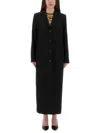 Moschino Long Tailored Coat In Black