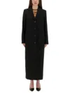 Moschino Long Tailored Coat In Black