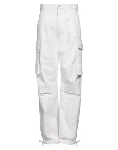 Moschino Jeans Man Jeans White Size 28 Cotton, Elastane