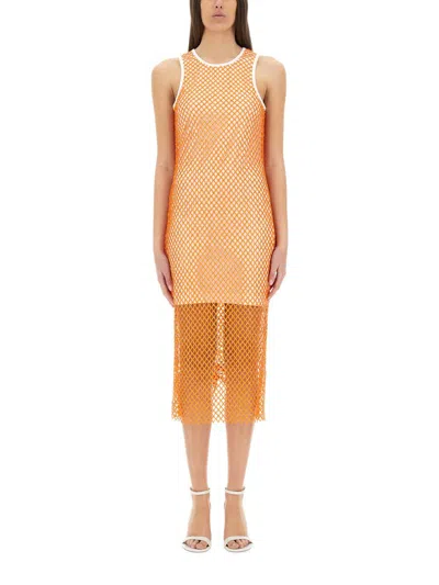 MOSCHINO JEANS MOSCHINO JEANS MESH AND SEQUIN DRESS
