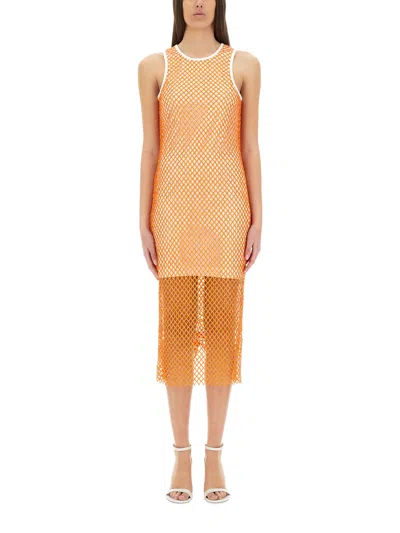 MOSCHINO JEANS MESH AND SEQUIN DRESS
