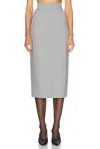 Moschino Jeans Midi Skirt In Multi Grey