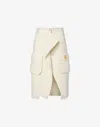 Moschino Jeans Asymmetrischer Jeansrock In Ivory