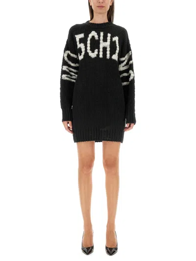 Moschino Jeans Mini Dress In Black