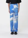 Moschino Cloud-print Jeans In Blue