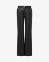 Moschino Leather Flared Trousers In Black