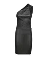 Moschino Jeans One Shoulder Asymmetric Mini Dress In Black